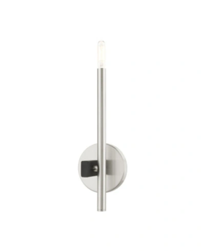 Livex Denmark 1 Light Single Sconce In Silver-tone