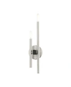 Livex Denmark 2 Lights Double Sconce In Silver-tone