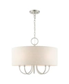 Livex Blossom 5 Lights Pendant Chandelier In Silver-tone