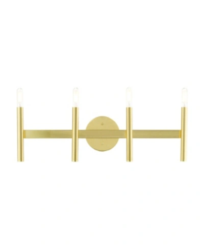 Livex Copenhagen 4 Lights Vanity Sconce In Brass
