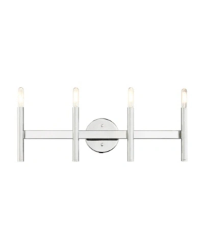 Livex Copenhagen 4 Lights Vanity Sconce In Chrome