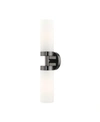 Livex Aero 2 Lights Vanity Sconce In Black Chrome
