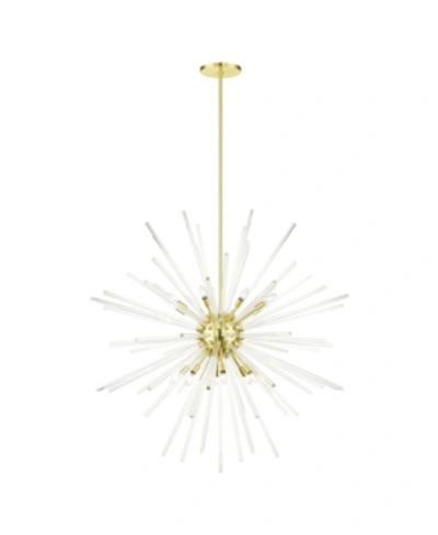 Livex Utopia 16 Light Foyer Pendant Chandelier In Gold-tone