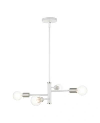 Livex Bannister 4 Lights Chandelier In White