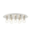 Livex Hillview 7 Lights Flush Mount In Silver-tone