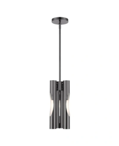 Livex Acra 3 Lights Pendant Chandelier In Black Chrome