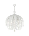 Livex Acanthus 5 Lights Chandelier In Antique-like White