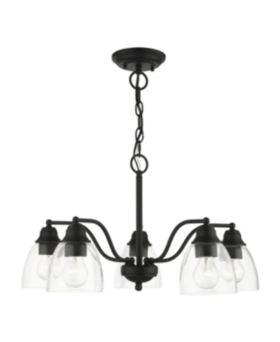 Livex Montgomery 5 Lights Chandelier In Black