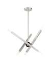 Livex Monaco 6 Lights Chandelier In Silver-tone