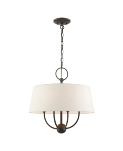 Livex Cartwright 4 Lights Pendant Chandelier In Bronze