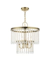 Livex Elizabeth 4 Lights Pendant Chandelier In Brass