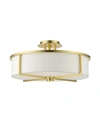 Livex Wesley 4 Lights Semi Flush In Gold-tone
