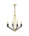 Livex Beckett 4 Lights Mini Chandelier In Gold-tone