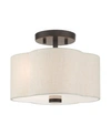 Livex Solstice 2 Lights Semi Flush In Bronze