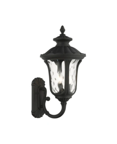 Livex Oxford 3 Lights Outdoor Wall Lantern In Black