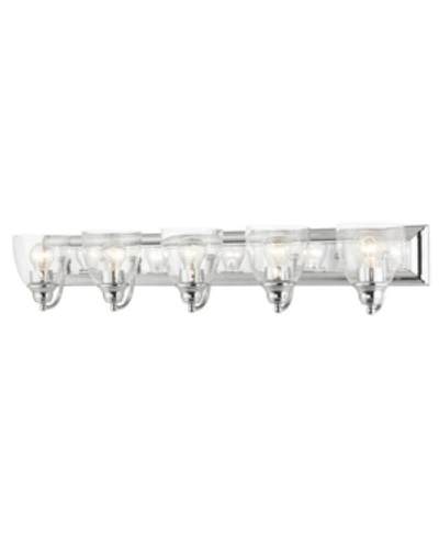 Livex Birmingham 5 Lights Vanity Sconce In Silver-tone