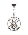 LIVEX ARIA 3 LIGHTS CONVERTIBLE CHANDELIER OR SEMI FLUSH