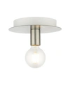 Livex Hillview 1 Light Flush Mount In Silver-tone