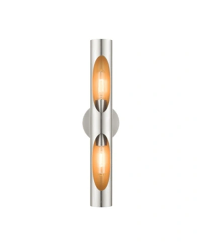 Livex Novato 2 Lights Sconce In Silver-tone