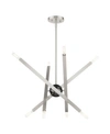 Livex Monaco 8 Lights Chandelier In Silver-tone