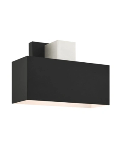 Livex Lynx 1 Light Outdoor Wall Sconce In Black