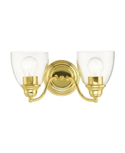 Livex Montgomery 2 Lights Vanity Sconce In Gold-tone