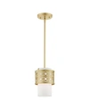 Livex Calinda 1 Light Mini Pendant In Gold-tone