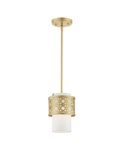 Livex Calinda 1 Light Mini Pendant In Gold-tone