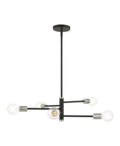 Livex Bannister 5 Lights Chandelier In Black