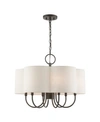 Livex Solstice 7 Lights Chandelier In Dark Brown