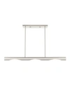 Livex Acra 3 Lights Linear Chandelier In Silver-tone