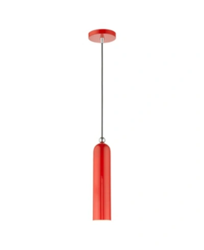 Livex Ardmore 1 Light Pendant In Bright Red