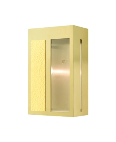 Livex Lafayette 1 Light Outdoor Wall Lantern In Gold-tone