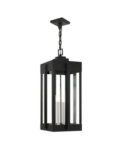 Livex Lexington 4 Lights Outdoor Pendant Lantern In Black