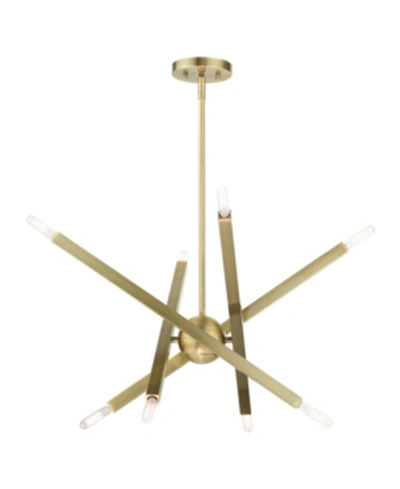 Livex Monaco 8 Lights Chandelier In Gold-tone