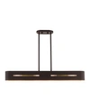 Livex Ravena 4 Lights Linear Chandelier In Dark Brown
