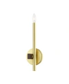Livex Denmark 1 Light Single Sconce In Gold-tone