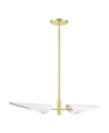 Livex Capistrano 2 Lights Linear Chandelier In Gold-tone