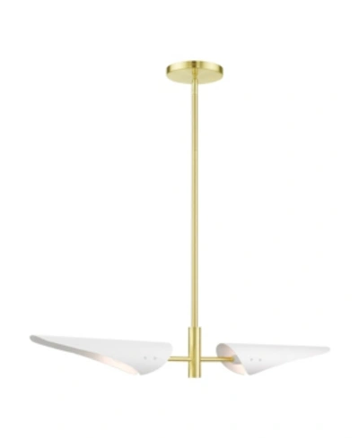 Livex Capistrano 2 Lights Linear Chandelier In Gold-tone