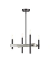 Livex Denmark 4 Lights Chandelier In Black Chrome