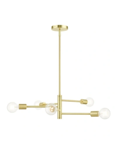 Livex Bannister 5 Lights Chandelier In Gold-tone