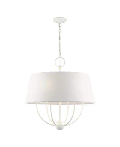 Livex Ridgecrest 6 Lights Pendant Chandelier In White