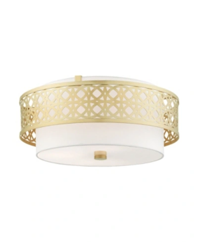 Livex Calinda 4 Lights Semi Flush In Gold-tone