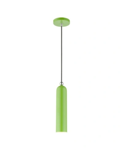 Livex Ardmore 1 Light Pendant In Shiny Apple Green
