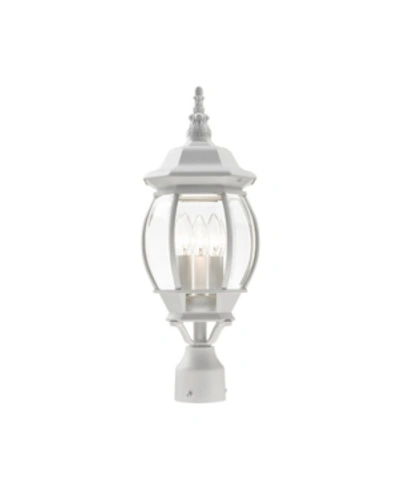 Livex Frontenac 3 Lights Outdoor Post Top Lantern In White