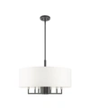 Livex Meridian 7 Lights Pendant Chandelier In Scandinavian Gray