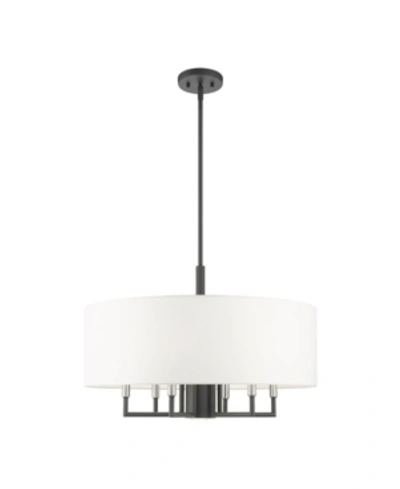 Livex Meridian 7 Lights Pendant Chandelier In Scandinavian Gray