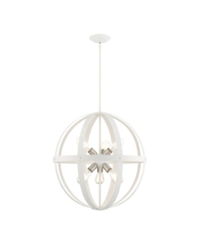 Livex Stoneridge 6 Lights Pendant Chandelier In White