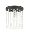 Livex Elizabeth 1 Light Petite Flush Mount In Black
