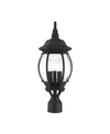 Livex Frontenac 3 Lights Outdoor Post Top Lantern In Black